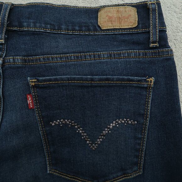 Levi's 512 Jeans Women's 14M Blue High-Rise Slimming Bootcut Denim 32" Inseam - Picture 10 of 16